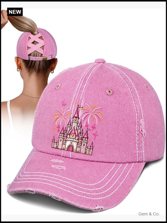 High Ponytail Baseball Cap with Criss Cross Strap Adjustable main image 6